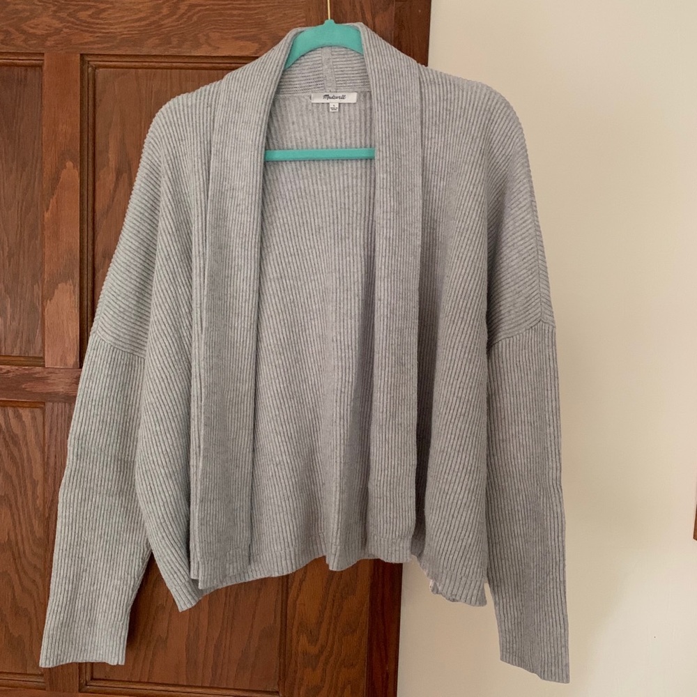 Gray Knit Cardigan